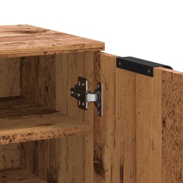 vidaXL Παπουτσοθήκη Όψη Παλαιού Ξύλου 59x35x100,5cm Επεξ. Ξύλο