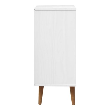 vidaXL Συρταριέρα MOLDE Λευκή 40x35x82cm από Μασίφ Ξύλο Πεύκου 1 τεμ.