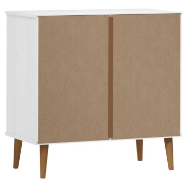 vidaXL Συρταριέρα MOLDE Λευκή 80x40x80cm από Μασίφ Ξύλο Πεύκου 1 τεμ.