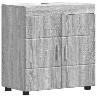 vidaXL Σετ Επίπλων Μπάνιου TULUM 4 τεμ. Γκρίζο Σονομα 60x34x63 εκ