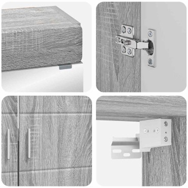 vidaXL Σετ Επίπλων Μπάνιου TULUM 4 τεμ. Γκρίζο Σονομα 60x34x63 εκ
