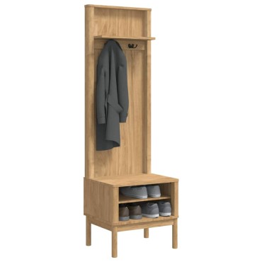 vidaXL Ντουλάπα διαδρόμου FLORO Κερωτό καφέ 50x40x158 εκ 1 τεμ.
