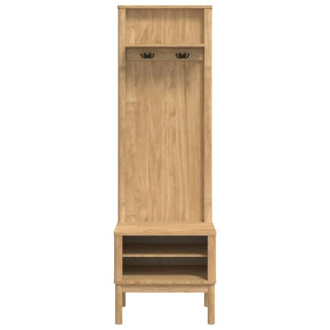 vidaXL Ντουλάπα διαδρόμου FLORO Κερωτό καφέ 50x40x158 εκ 1 τεμ.