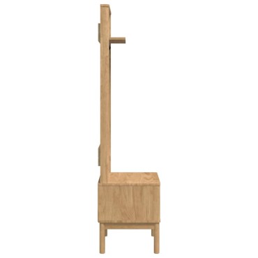 vidaXL Ντουλάπα διαδρόμου FLORO Κερωτό καφέ 50x40x158 εκ 1 τεμ.