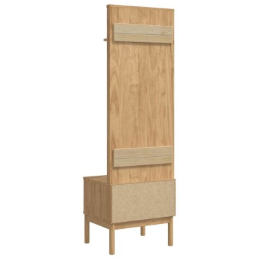 vidaXL Ντουλάπα διαδρόμου FLORO Κερωτό καφέ 50x40x158 εκ 1 τεμ.