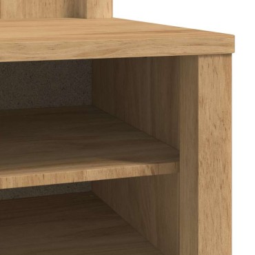 vidaXL Ντουλάπα διαδρόμου FLORO Κερωτό καφέ 50x40x158 εκ 1 τεμ.