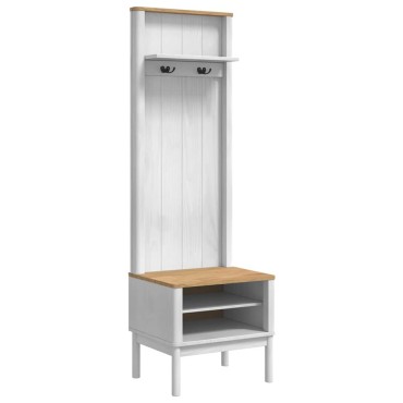 vidaXL Ντουλάπα διαδρόμου με ράφι FLORO Λευκό 50x40x158 εκ 1 τεμ.
