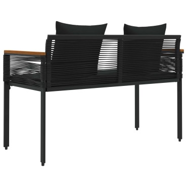 vidaXL Εξωτερικός πάγκος 2 -Seater 117x54x74.5cm συνθετικό ρατάν