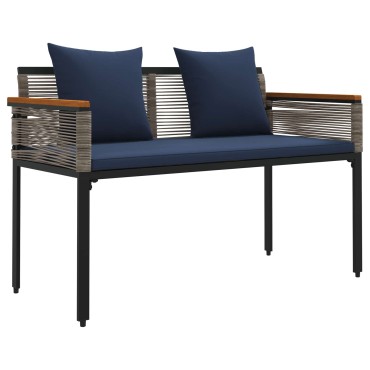 vidaXL Εξωτερικός πάγκος Γκρι και Navy Blue 117x54x74.5 εκ