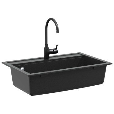 vidaXL Σιντρινο Μαύρο 795 x 505 χλστ. Γρανίτης