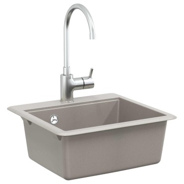 vidaXL Σιντρινο Γκρι 470 x 440 mm Γρανίτης