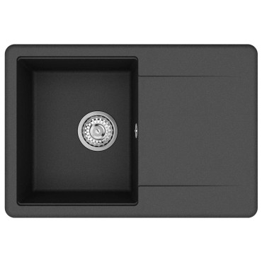 vidaXL Σιντρινο Μαύρο 670 x 460 mm Γρανίτης