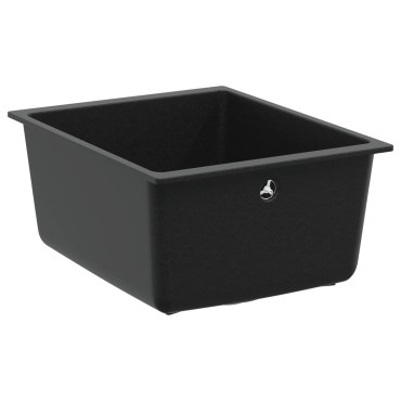 vidaXL Σιντρινο 80% Χαλαζίας και 20% Ρητίνη 370 x 460 mm Μαύρο