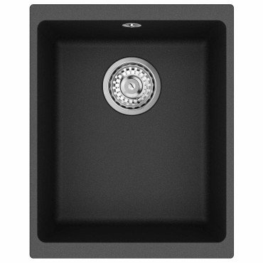 vidaXL Σιντρινο 80% Χαλαζίας και 20% Ρητίνη 370 x 460 mm Μαύρο