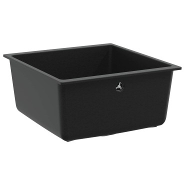 vidaXL Σιντρινο 80% Χαλαζίας και 20% Ρητίνη 430 x 460 mm Μαύρο
