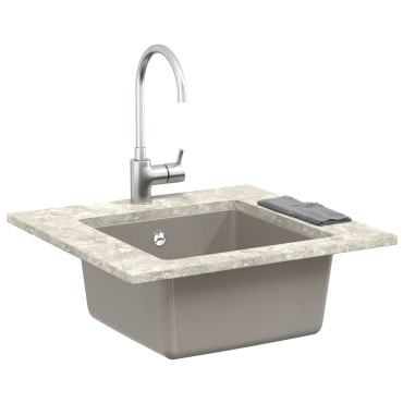 vidaXL Σιντρινο Γκρι 430 x 460 mm 80% Χαλαζίας και 20% Ρητίνη