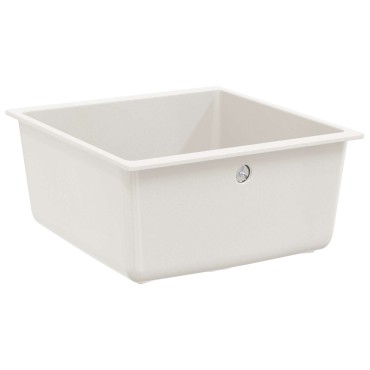 vidaXL Σιντρινο 80% Χαλαζίας και 20% Ρητίνη 430 x 460 mm Λευκό
