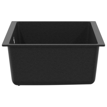 vidaXL Σιντρινο 80% Χαλαζίας και 20% Ρητίνη 530 x 460 mm Μαύρο