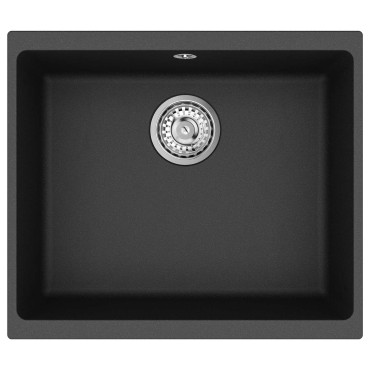 vidaXL Σιντρινο 80% Χαλαζίας και 20% Ρητίνη 530 x 460 mm Μαύρο