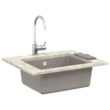 vidaXL Σιντρινο Γκρι 530 x 460 mm 80% Χαλαζίας και 20% Ρητίνη
