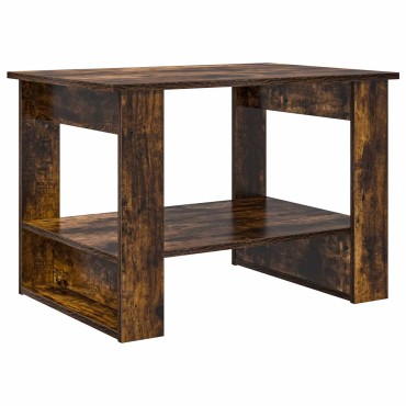 vidaXL Τραπεζάκι σαλονιού Καπνιστό Δρύς 72x50x50cm 1 τεμ.