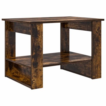 vidaXL Τραπεζάκι σαλονιού Καπνιστό Δρύς 72x50x50cm 1 τεμ.