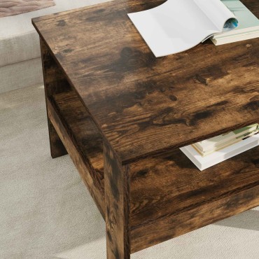vidaXL Τραπεζάκι σαλονιού Καπνιστό Δρύς 57x55x45 εκ 1 τεμ.