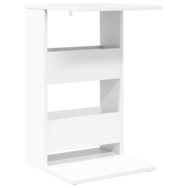 vidaXL Τραπεζάκι Πλευράς Λευκό 40x35x60,5cm Επεξεργασμένο Ξύλο 1 τεμ.