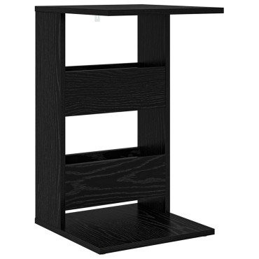 vidaXL Τραπεζάκι Πλευράς Μαύρη Οξυά 40x35x60,5 εκ 1 τεμ.