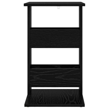 vidaXL Τραπεζάκι Πλευράς Μαύρη Οξυά 40x35x60,5 εκ 1 τεμ.