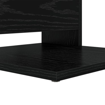 vidaXL Τραπεζάκι Πλευράς Μαύρη Οξυά 40x35x60,5 εκ 1 τεμ.