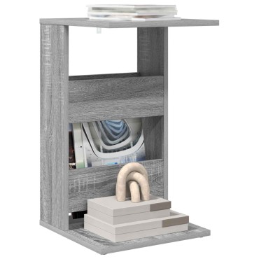vidaXL Τραπεζάκι Πλευράς Γκρι Sonoma 40x35x60,5 εκ 1 τεμ.