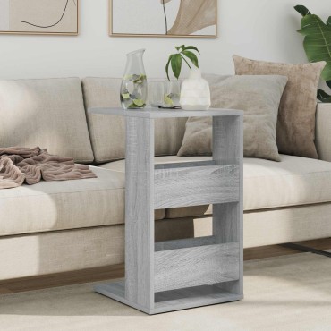 vidaXL Τραπεζάκι Πλευράς Γκρι Sonoma 40x35x60,5 εκ 1 τεμ.