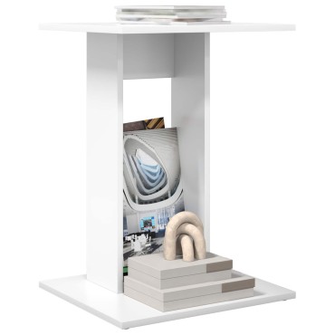 vidaXL Τραπεζάκι Πλευράς Λευκό 45x40x62,5cm Επεξεργασμένο Ξύλο 1 τεμ.