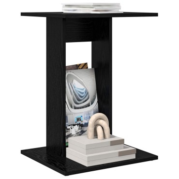 vidaXL Τραπεζάκι Πλευράς Μαύρη Οξυά 45x40x62,5cm 1 τεμ.