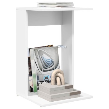 vidaXL Τραπεζάκι Πλευράς Λευκό 40x38x62,5cm Επεξεργασμένο Ξύλο 1 τεμ.