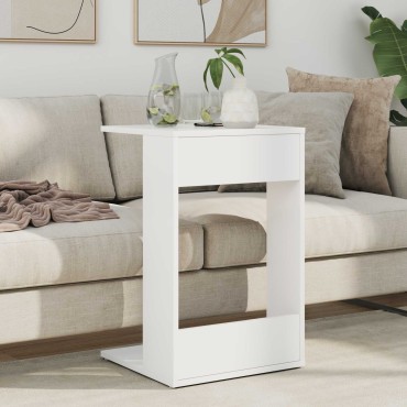 vidaXL Τραπεζάκι Πλευράς Λευκό 40x38x62,5cm Επεξεργασμένο Ξύλο 1 τεμ.