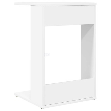 vidaXL Τραπεζάκι Πλευράς Λευκό 40x38x62,5cm Επεξεργασμένο Ξύλο 1 τεμ.