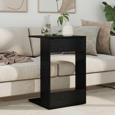 vidaXL Τραπεζάκι Πλευράς Μαύρη Οξυά 40x38x62,5 εκ 1 τεμ.
