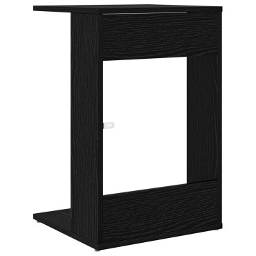 vidaXL Τραπεζάκι Πλευράς Μαύρη Οξυά 40x38x62,5 εκ 1 τεμ.
