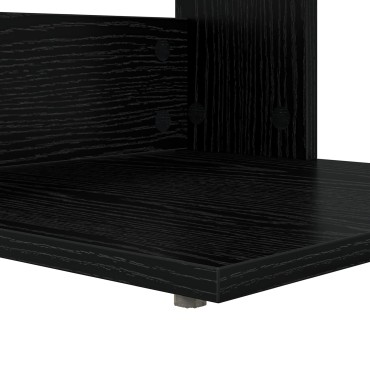 vidaXL Τραπεζάκι Πλευράς Μαύρη Οξυά 40x38x62,5 εκ 1 τεμ.