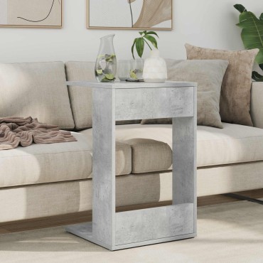vidaXL Τραπεζάκι Πλευράς Σκυρόδεμα Γκρι 40x38x62,5 εκ 1 τεμ.