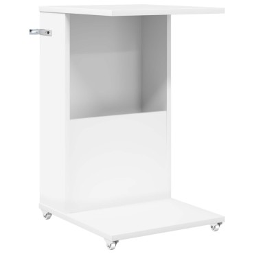vidaXL Τραπεζάκι Πλευράς Λευκό 40x35x60cm Επεξεργασμένο Ξύλο 1 τεμ.