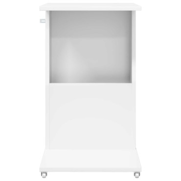 vidaXL Τραπεζάκι Πλευράς Λευκό 40x35x60cm Επεξεργασμένο Ξύλο 1 τεμ.