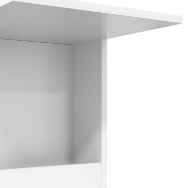 vidaXL Τραπεζάκι Πλευράς Λευκό 40x35x60cm Επεξεργασμένο Ξύλο 1 τεμ.
