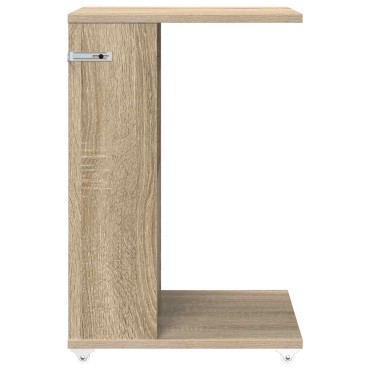 vidaXL Τραπεζάκι Πλευράς με τροχούς Δρύς Sonoma 40x35x60cm 1 τεμ.