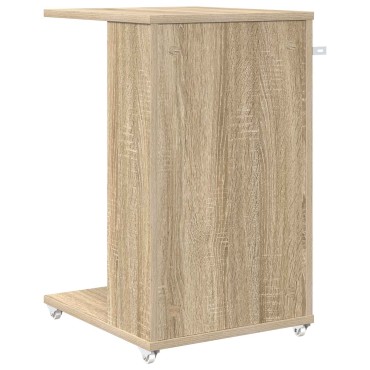 vidaXL Τραπεζάκι Πλευράς με τροχούς Δρύς Sonoma 40x35x60cm 1 τεμ.