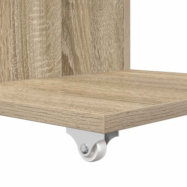 vidaXL Τραπεζάκι Πλευράς με τροχούς Δρύς Sonoma 40x35x60cm 1 τεμ.