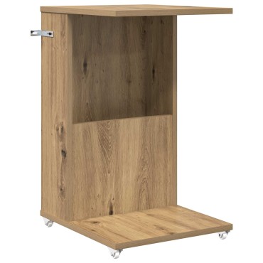 vidaXL Τραπεζάκι Πλευράς με τροχούς Artisan Oak 40x35x60cm 1 τεμ.