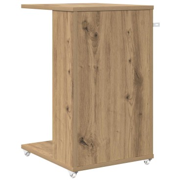 vidaXL Τραπεζάκι Πλευράς με τροχούς Artisan Oak 40x35x60cm 1 τεμ.